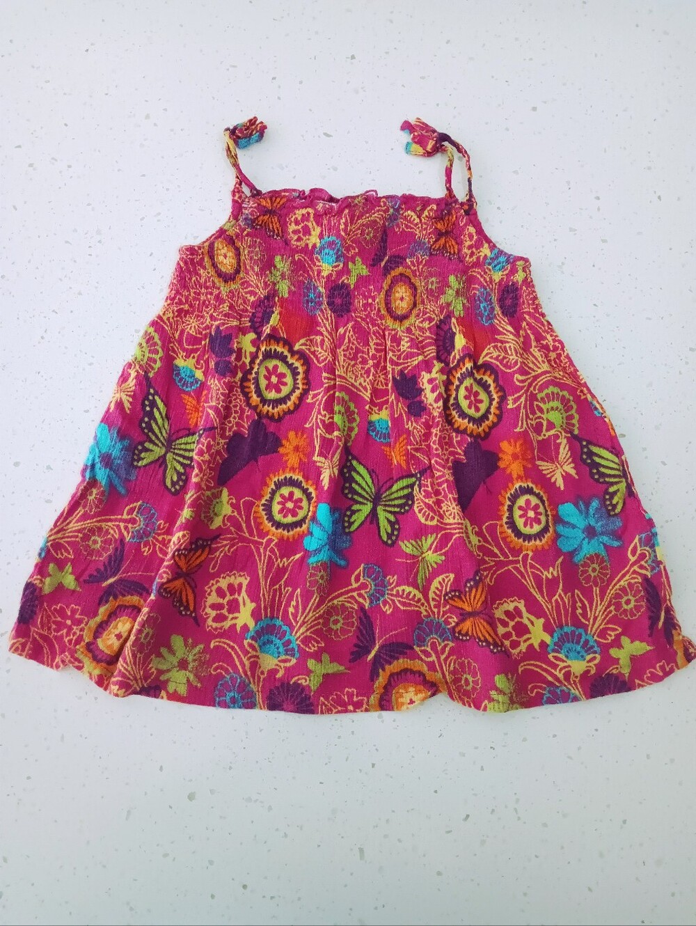 NWOT Arizona Girls' Colorful Pink Floral Tank Top Size 5T